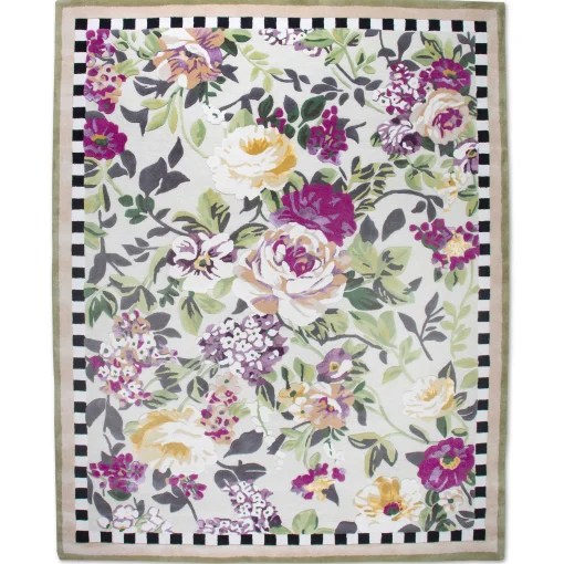 Tudor Rose Rug - 8' X 10' - Silver Fern