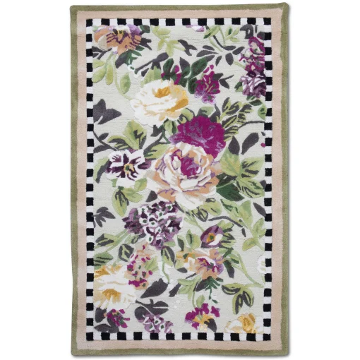 Tudor Rose Rug - 3' X 5' - Silver Fern