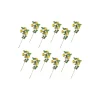 Wild Rose Spray Bouquet - Yellow - Set Of 12