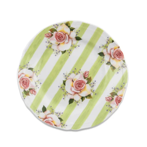 Wildflowers Dessert Plate - Green