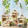 Wildflowers Enamel Large Canister - Green