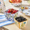 Wildflowers Large Berry Basket - Blue