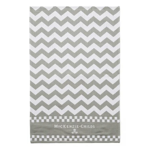 Zig Zag Dish Towels - Sterling - Set Of 3