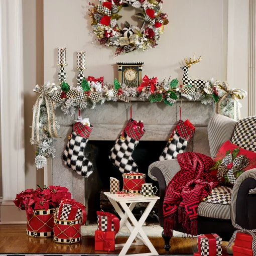 Zig Zag Throw - Black & Red